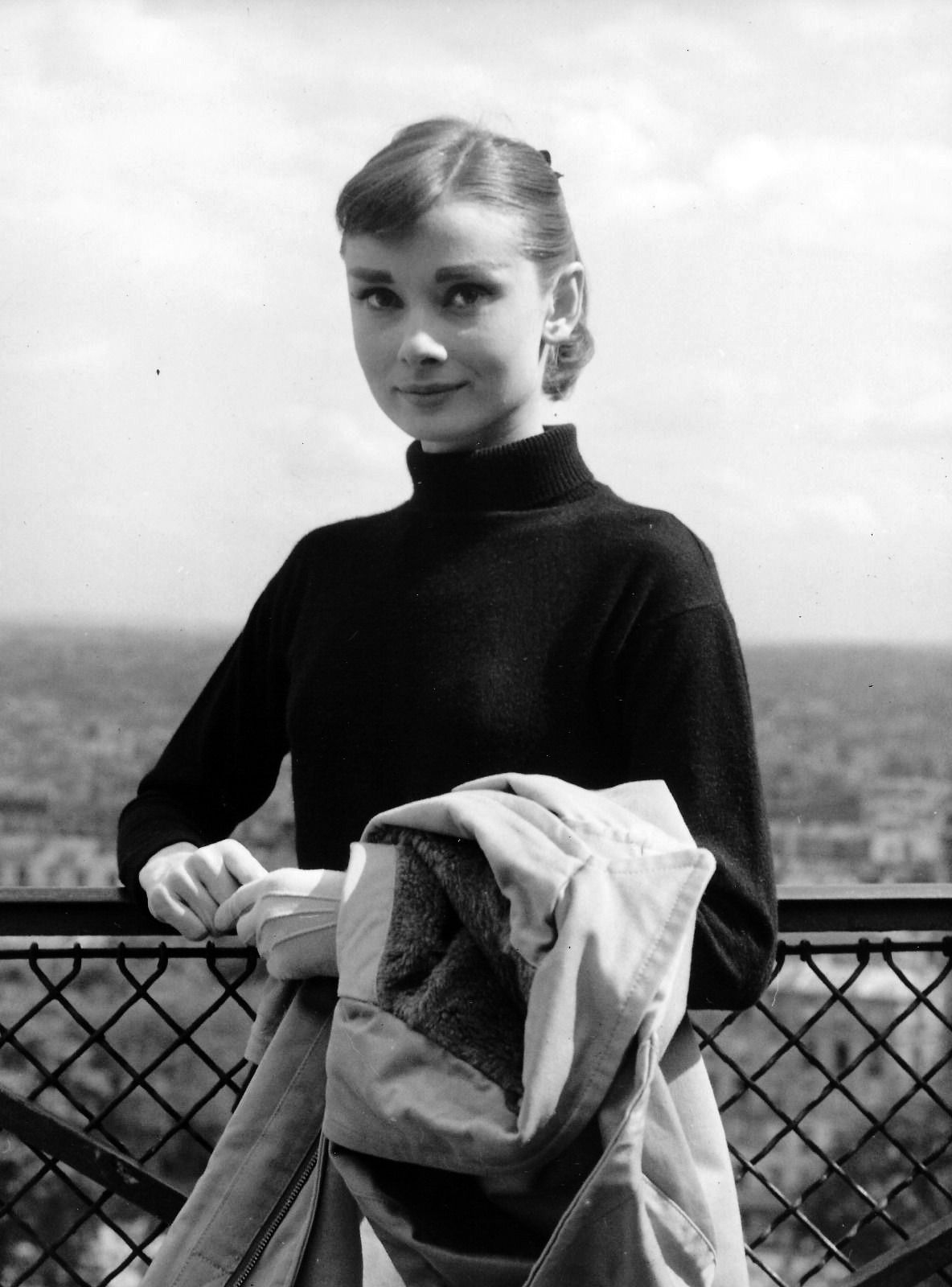 Audrey Hepburn photographed during the filming of Funny Face in Paris, France, 1956..jpg