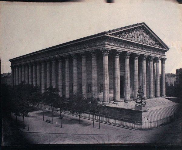 baldus-eglise-de-la-madeleine Untrimmed salt print from a paper negative, c.1853.jpg