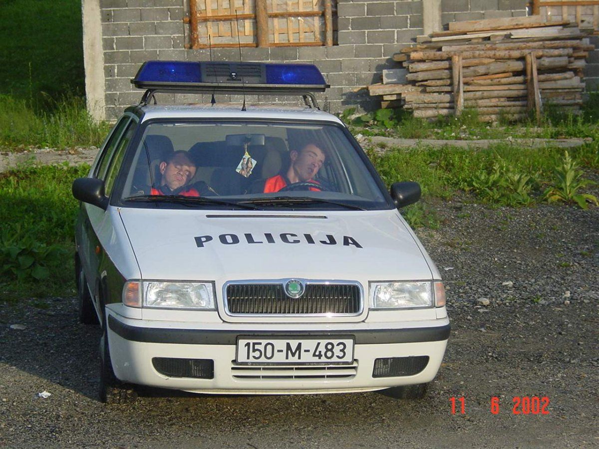 Bosnian Cops Hard at Work.jpg