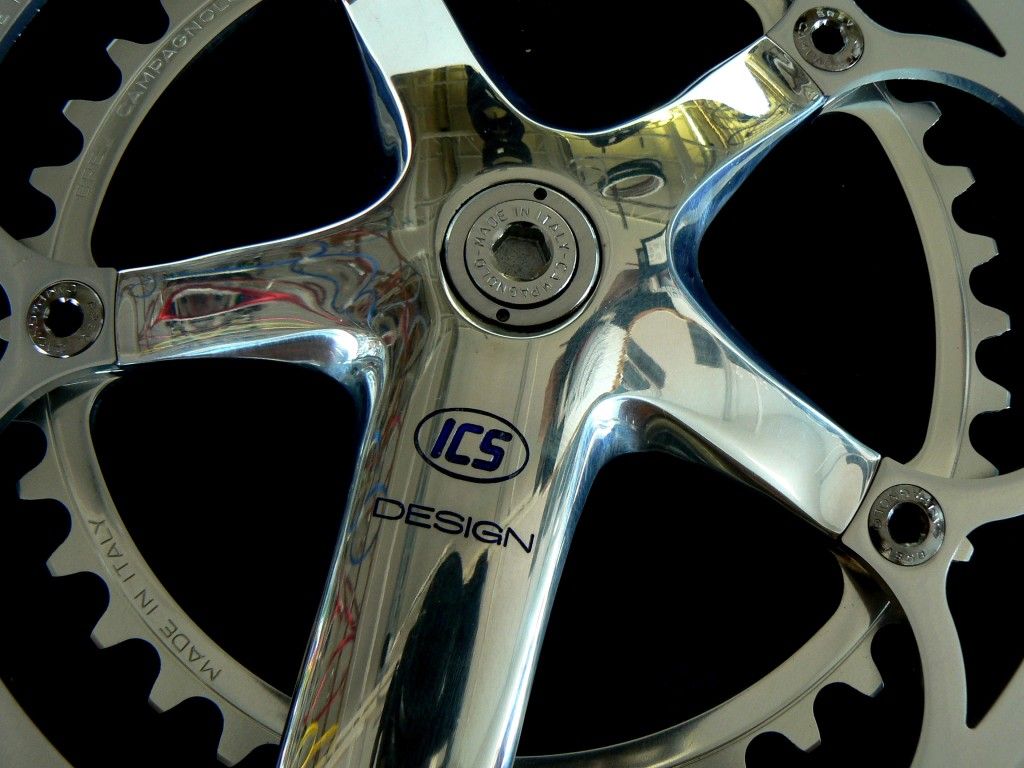 Campagnolo C-Record Kurbel Guarnitura crank ICS finish chrome.jpg