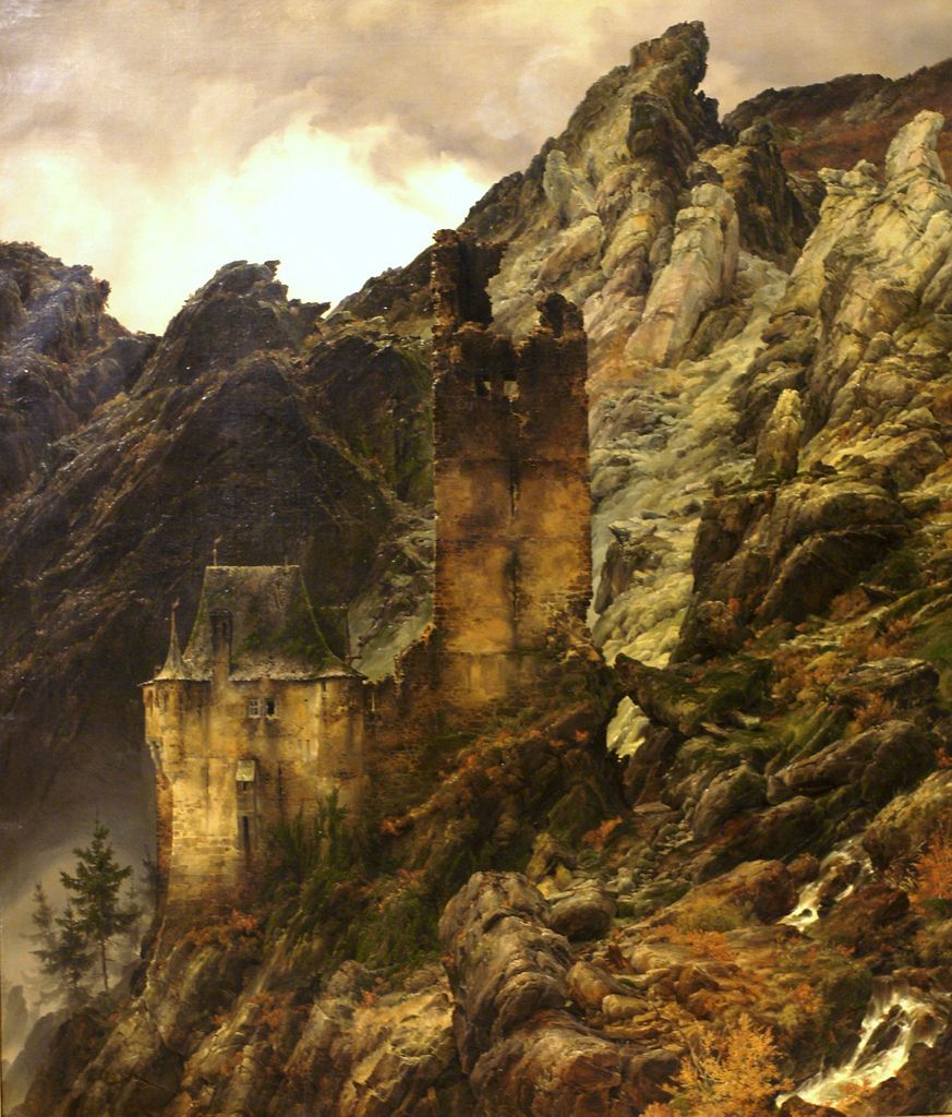 Carl Friedrich Lessing - landscape with ruins(1830).jpg