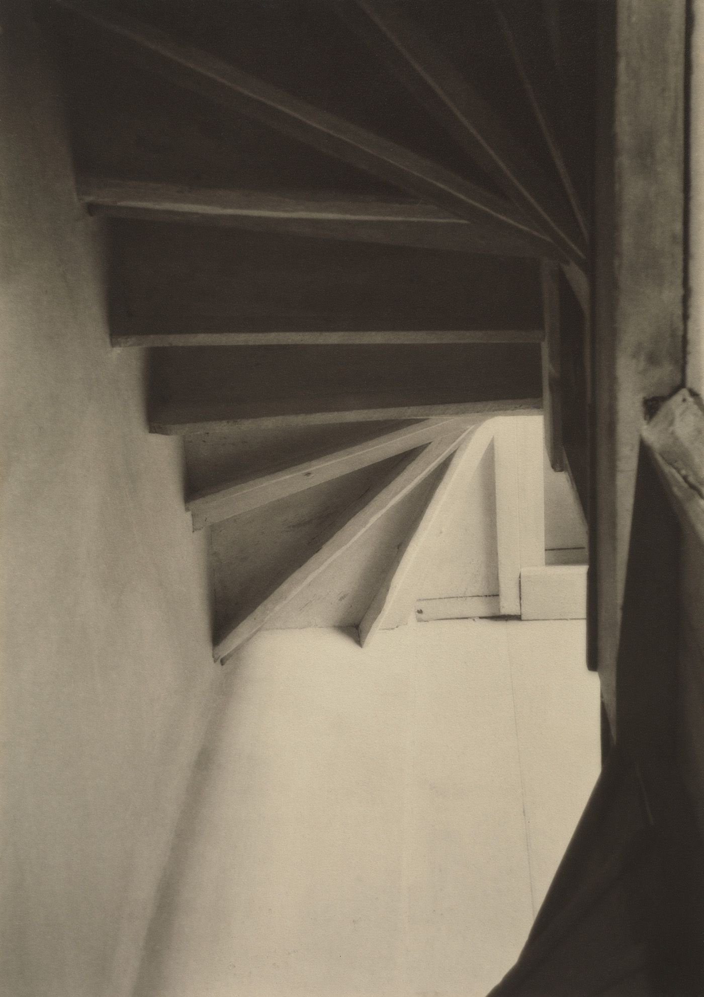 Charles Sheeler - Doylestown House – Stairs from Below (Negative date about 1916-1917).jpg