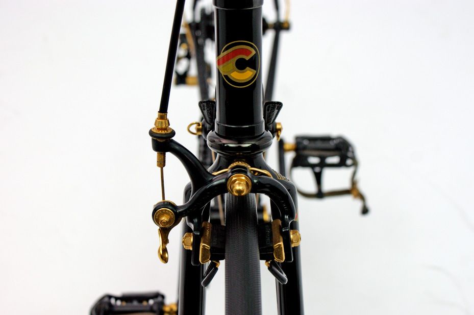 CINELLI GOLDEN BLACK - Italy 1983 - road bike front brake caliper Campagnolo Nuvo Record black...jpg