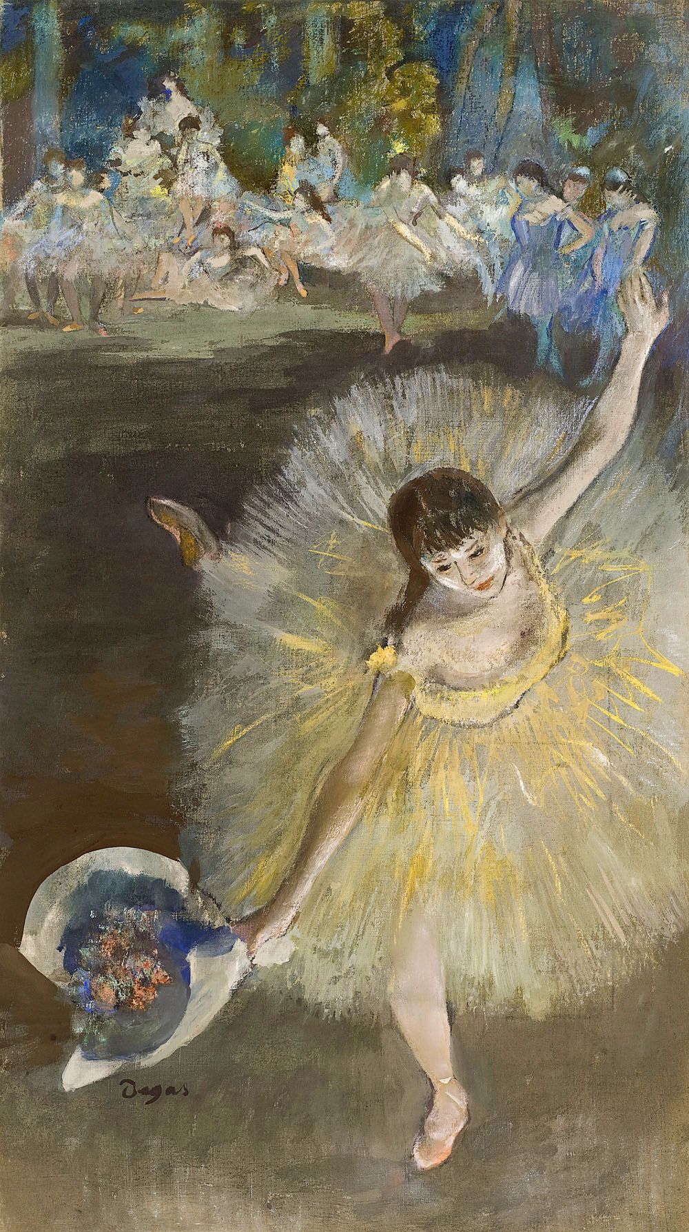 Edgar Degas-Finishing the arabesque(1877).jpg