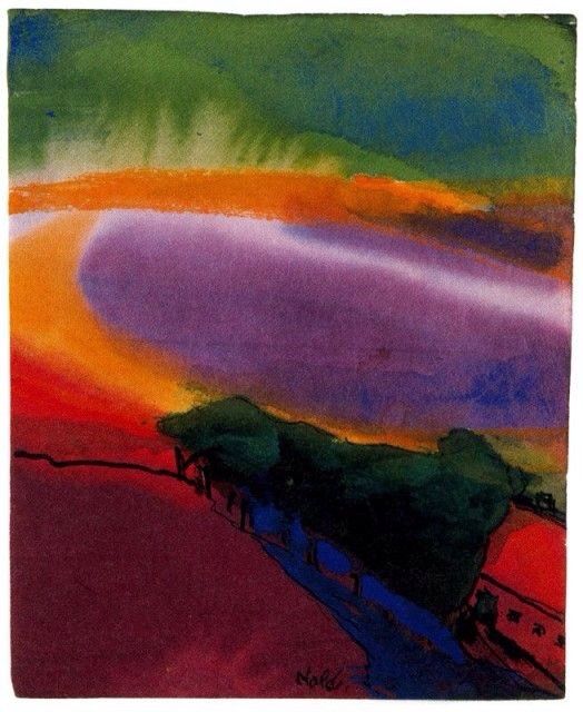 Emil Nolde - Landscape, red, yellow, green.jpg