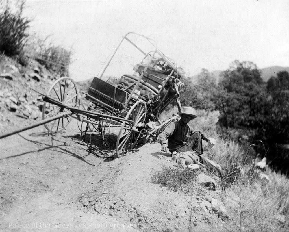 Ernest Blumenschein with wagon, New Mexico - Bert Phillips, September 3, 1898.jpg