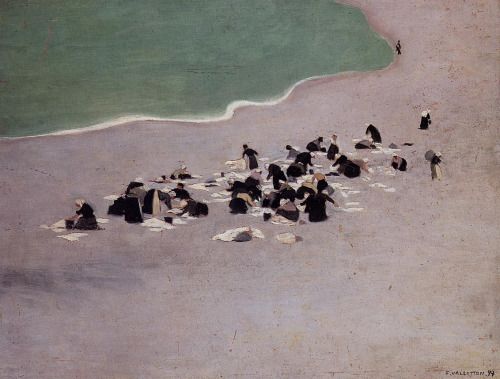 Félix Vallotton (Swiss&French, 1865-1925) - Women Drying Laundry on the Beach.jpg