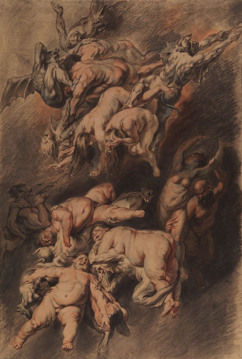 Fall of the Damned (c. 1620) - Sketch by Peter Paul Rubens.jpg