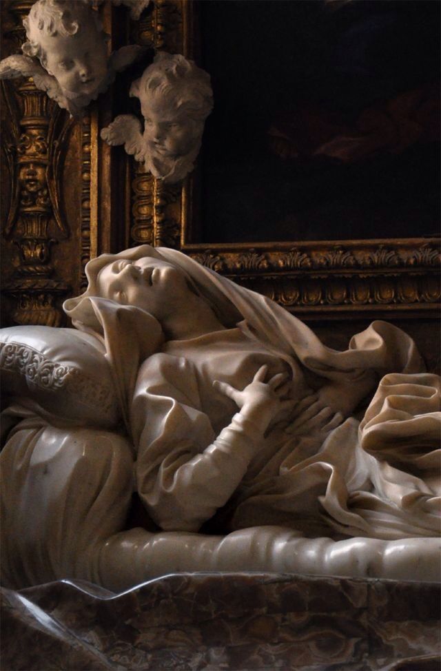 Gian Lorenzo Bernini; Beata Ludovica Albertoni funerary monument, Rome (detail).jpg