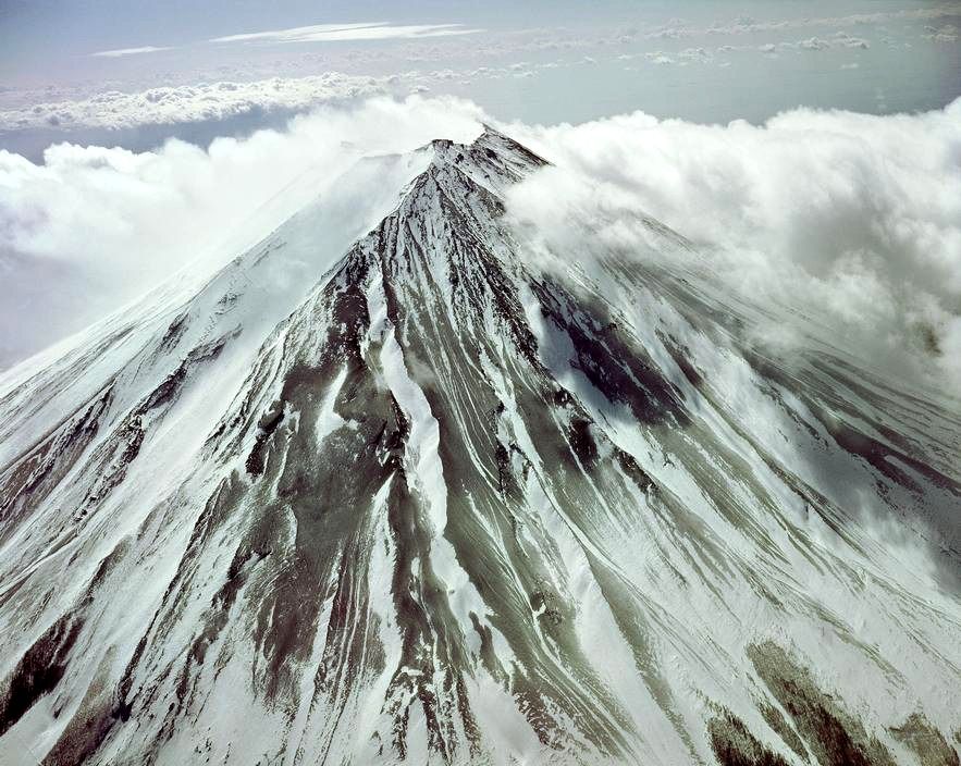 Hiroshi Hamaya - Winter Starts on Peak of Mount Fuji, Japan1962.jpg