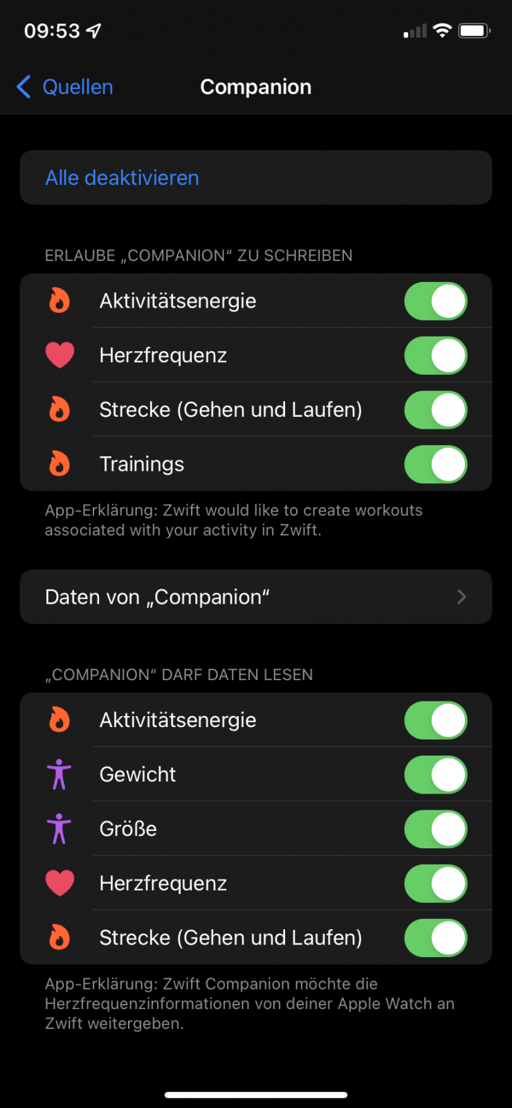 Zwift companion apple online watch unpaired