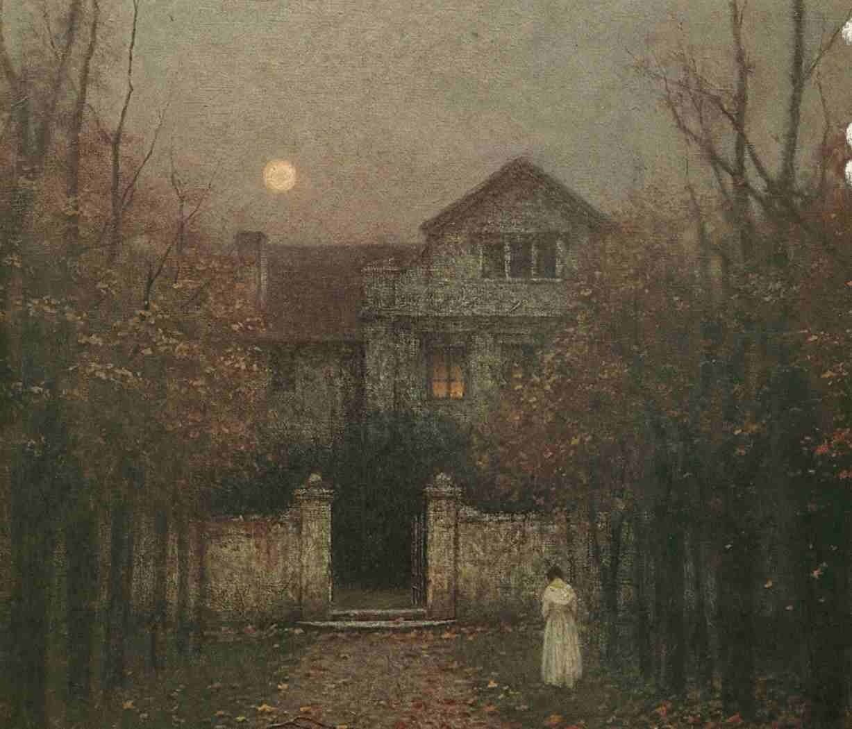 Jakub Schikaneder - Evening in the Garden (Večer v zahradě) 1907-09.jpg