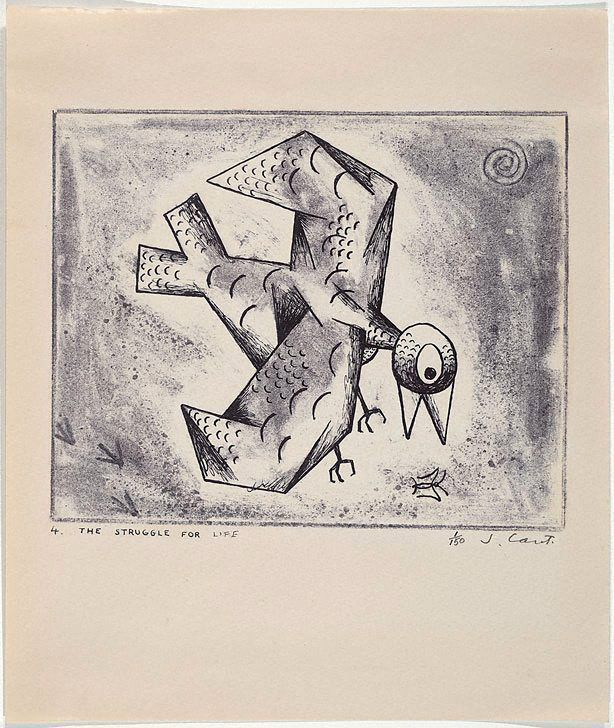 James Cant (Australia)The struggle for life (1948 Cliché verre print).jpg