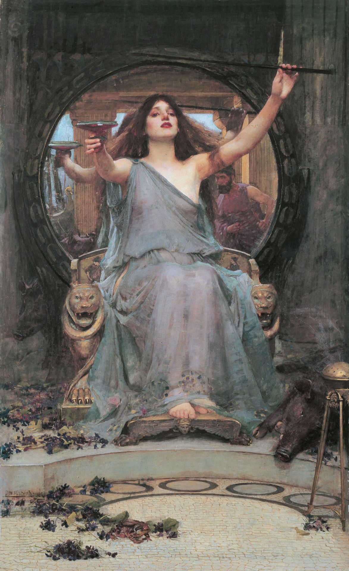 John William Waterhouse  - Circe offering the cup to Ulysses (1891).jpg