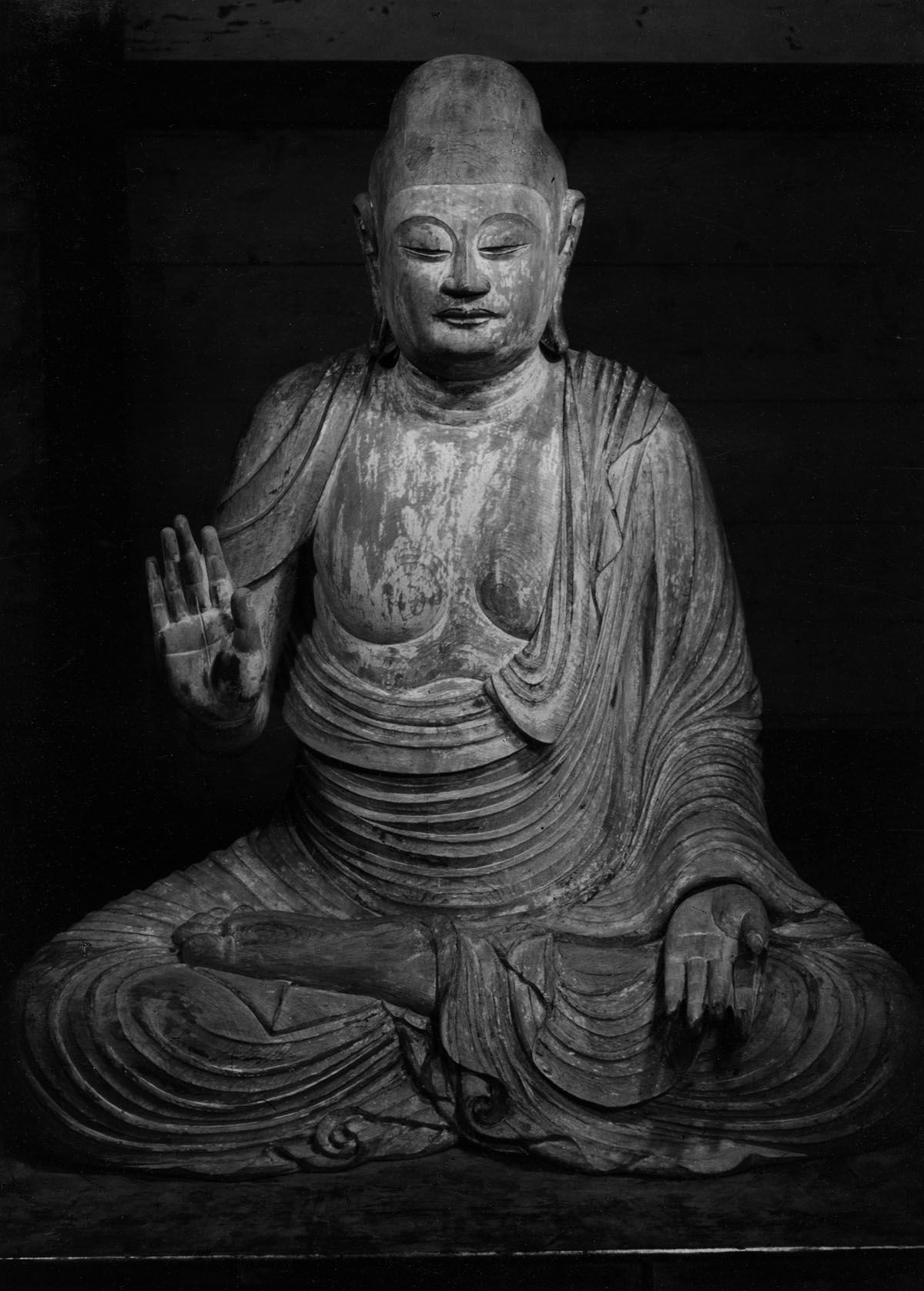 Ken DomonBuddha - Buddha Shaka wooden full-length at the Mirokudō Muroji.jpg
