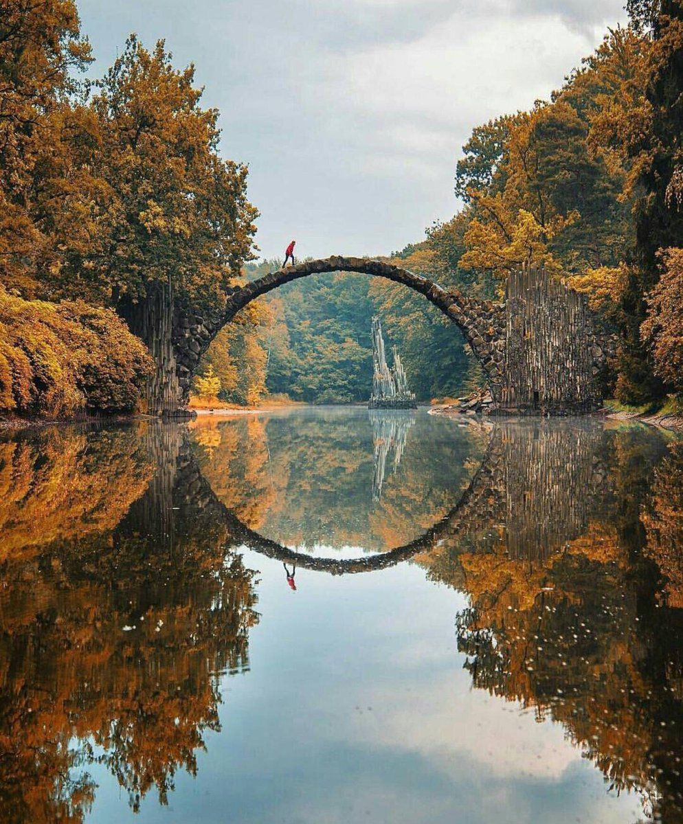 Kromlau bridge, Germany, during all four seasons (1).jpg