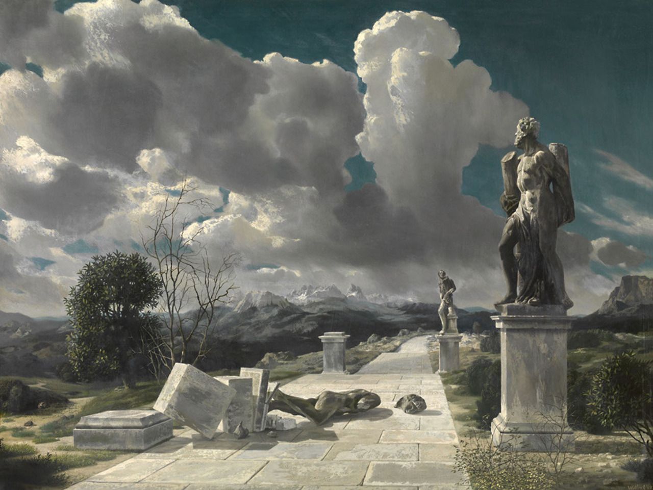 Landscape with Overthrown Statue - Carel Willink 1942.jpg