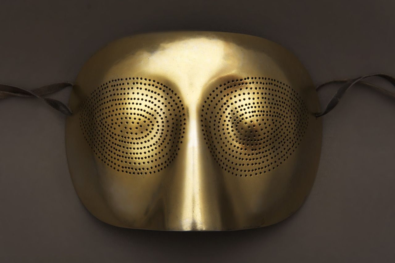 Man Ray “Optic Topic” Mask in Gilt Silver, (ca. 1974).jpg