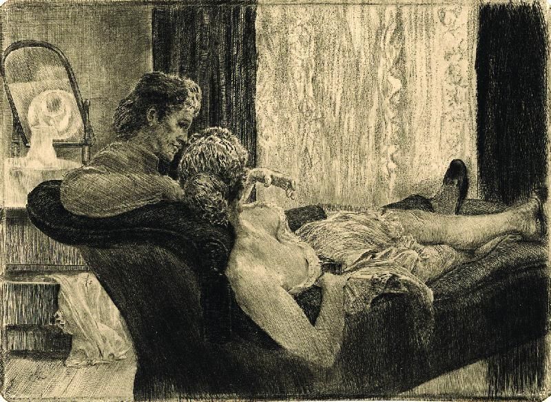 Max Klinger Atelierszene (Nach der Arbeit, Siesta).jpg