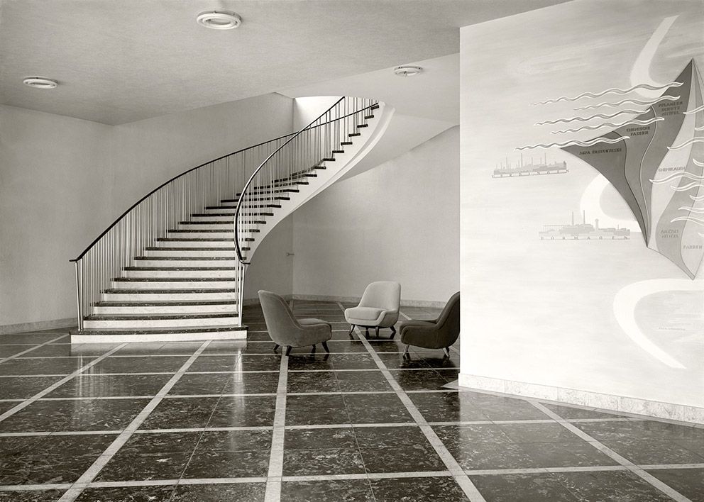 October 1954. Entrance hall of Bayer-Haus, Cologne.jpg