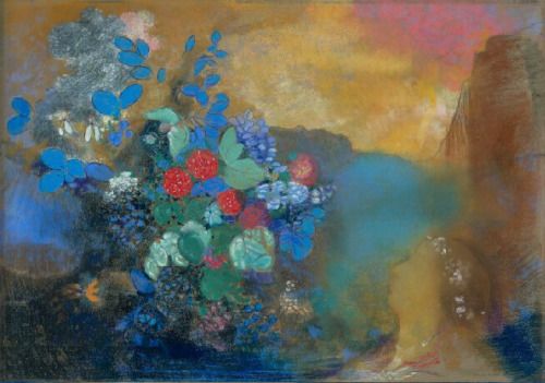 Odilon Redon - Ophelia Among the Flowers, ca. 1905-08 - pastel on paper.jpg