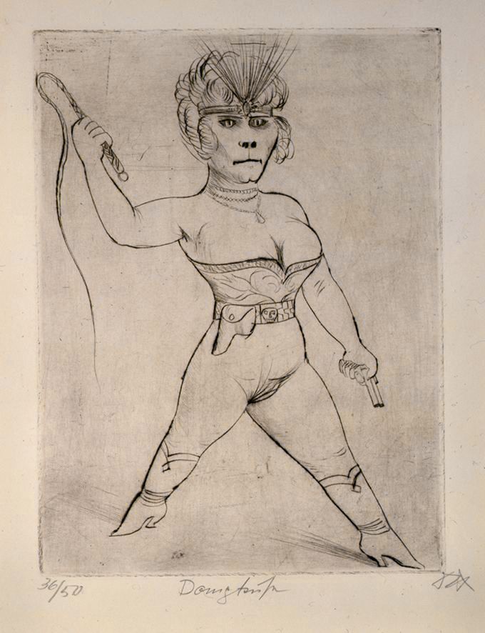 Otto Dix - Dompteuse (Lion-Tamer, 1922, etching, drypoint on paper, 496 x 429 mm).jpg