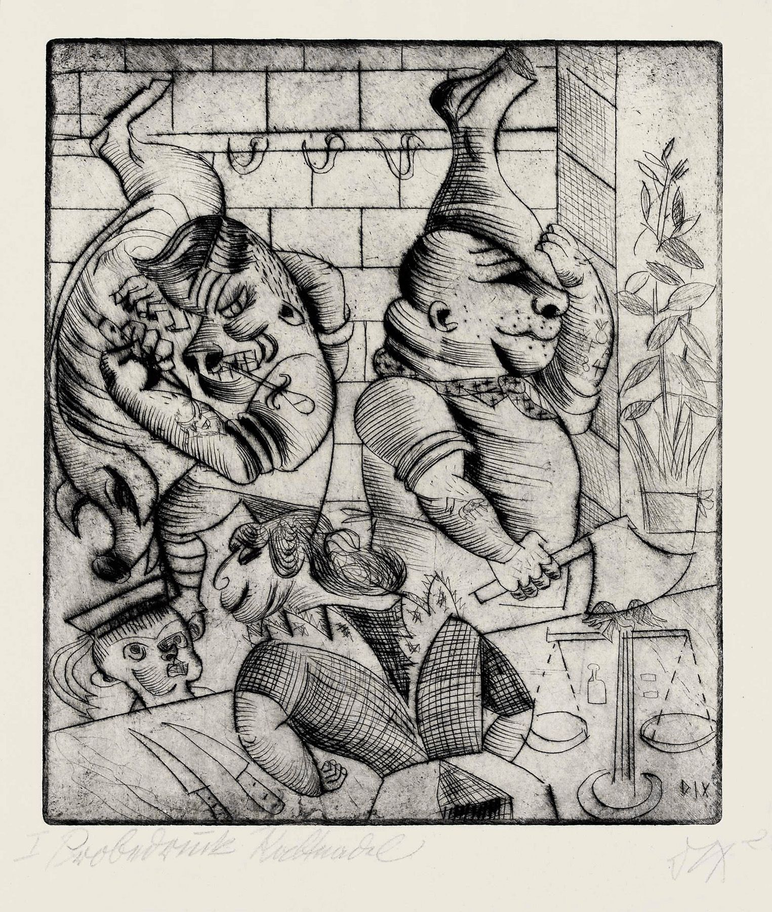 Otto Dix - Fleischerladen (Butcher Shop, 1920).jpg