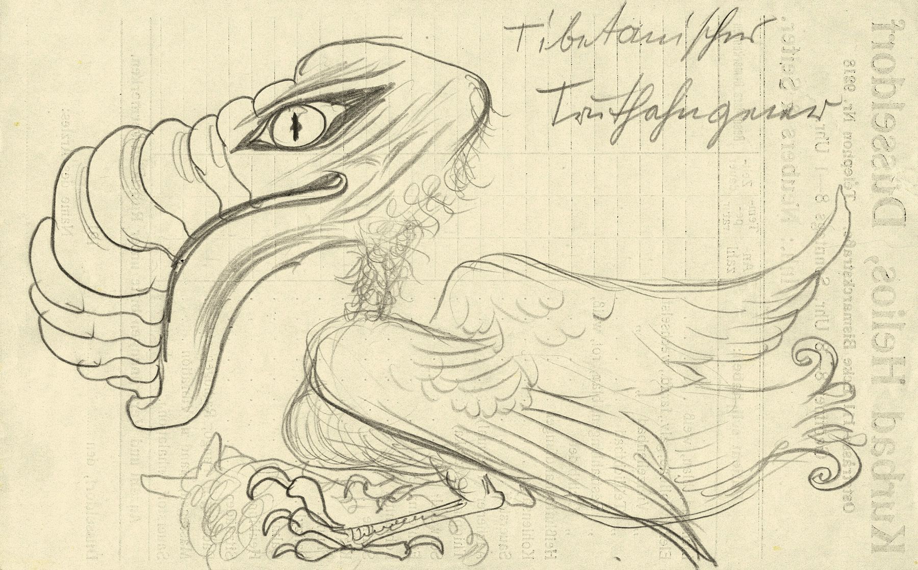 Otto Dix- Tibetan Turkey Vulture (Tibetanischer Truthahngeier) (1922).jpg