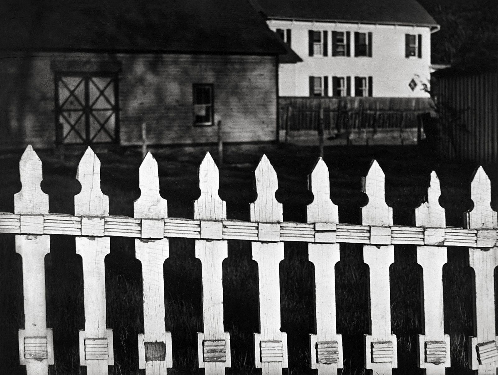 Paul Strand - White Fence, Port Kent, New York (1916 negative, 1945 print).jpg