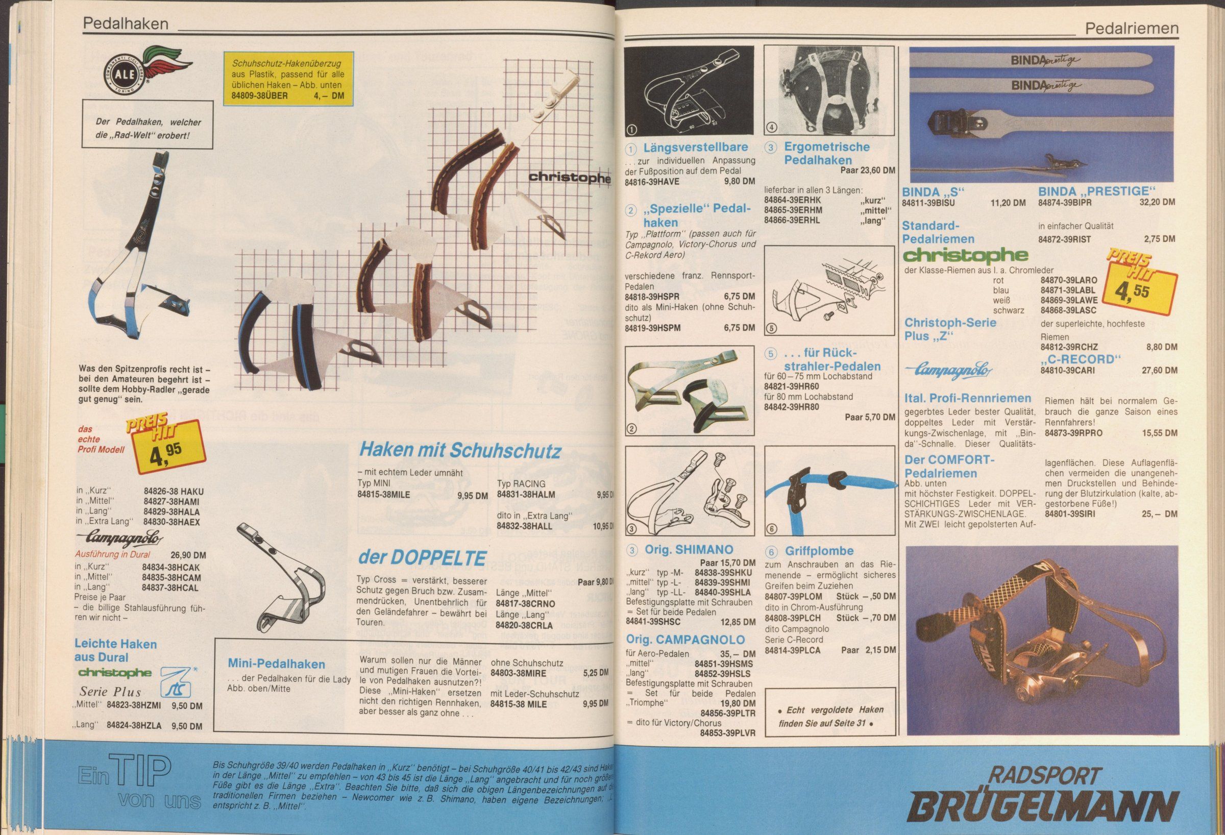 Pedalhaken ICS Ergonometrische, Silva 'the first' Lederriemchen.jpg