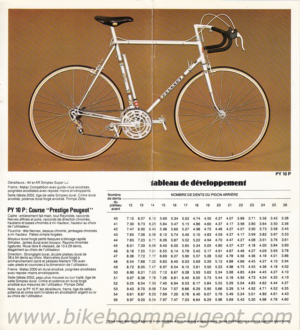 Peugeot 1976 France Brochure 3 CyclotourismeCourse Front PY10P.jpg