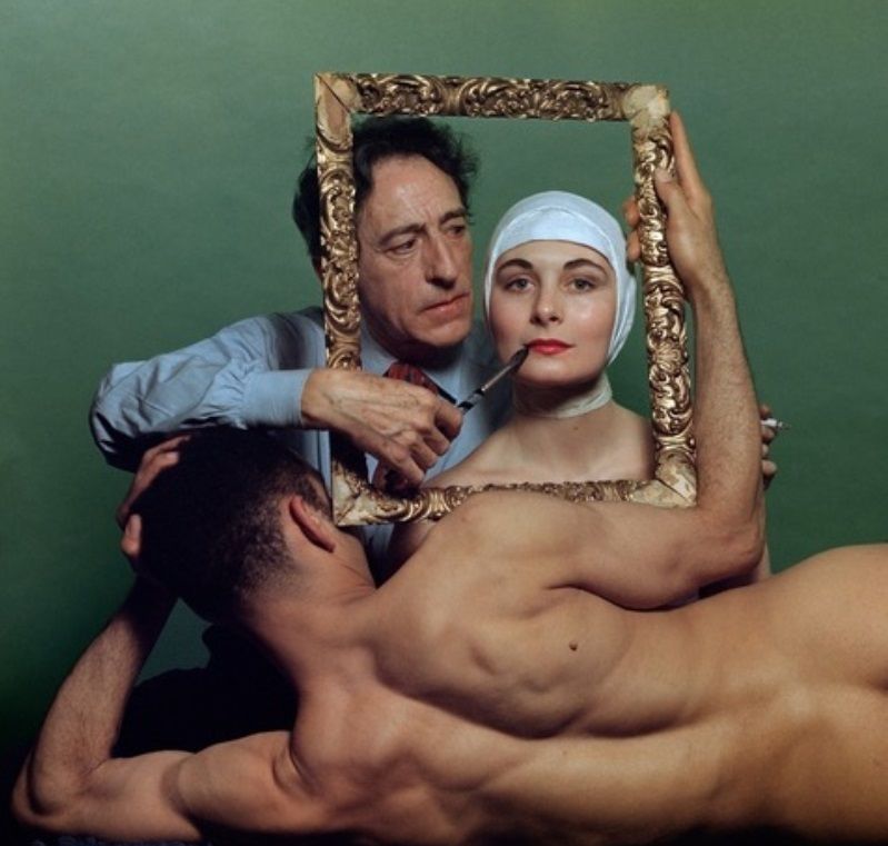 philippe-halsmann jean-cocteau actress ricki soma - dancer leo coleman new-york1949.jpg