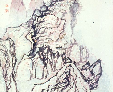 Tao Chi - Man in house beneath cliff (17th Century, China).jpg