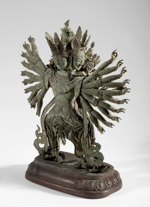 The Buddhist Deity Guhyasamaja (Tibet - Date 1800-1900) Materials-Repousse copper (3).jpg