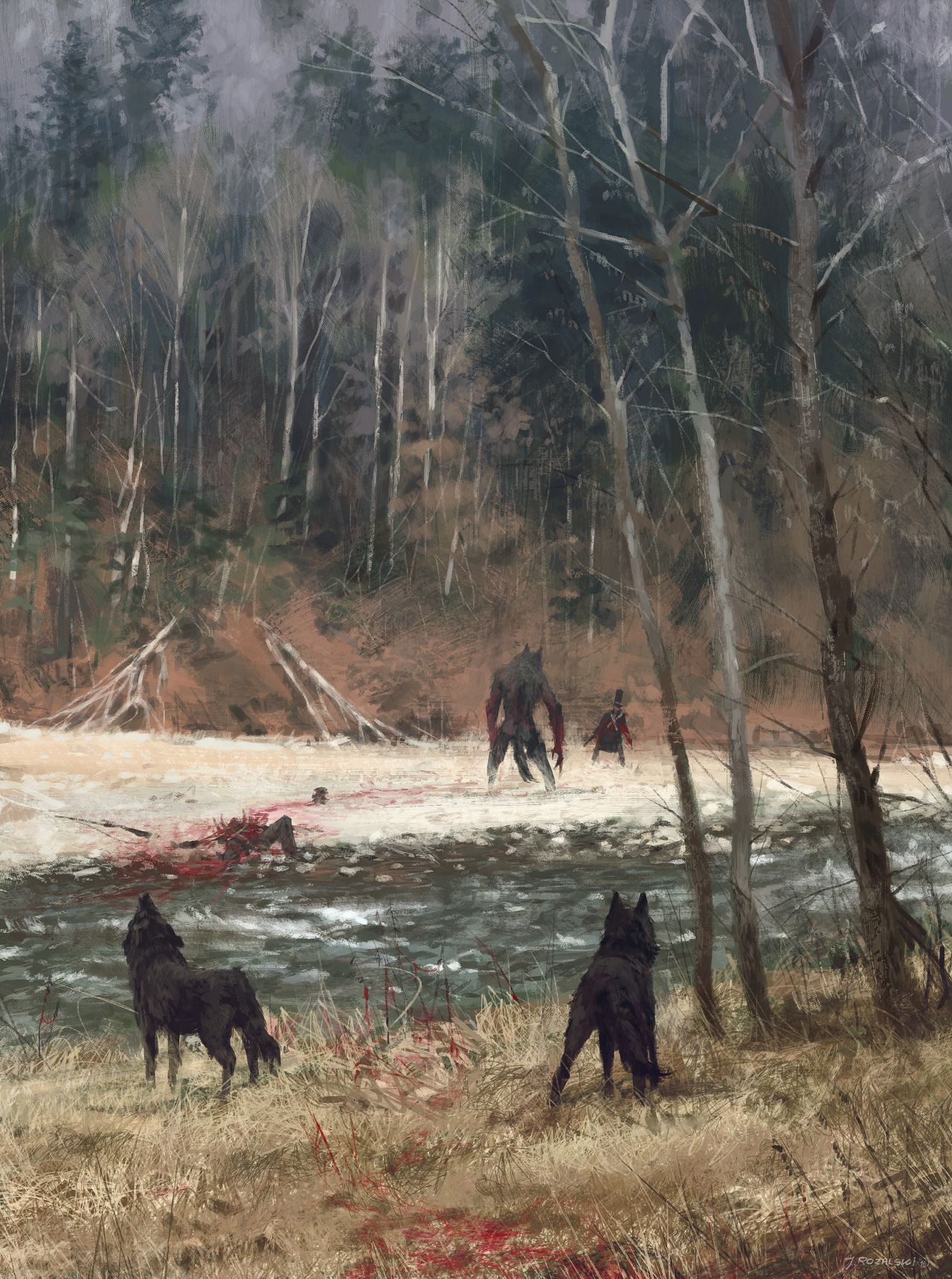 The colors of autumn -  Jakub Rozalski ('Wolfpack - 1863').jpg