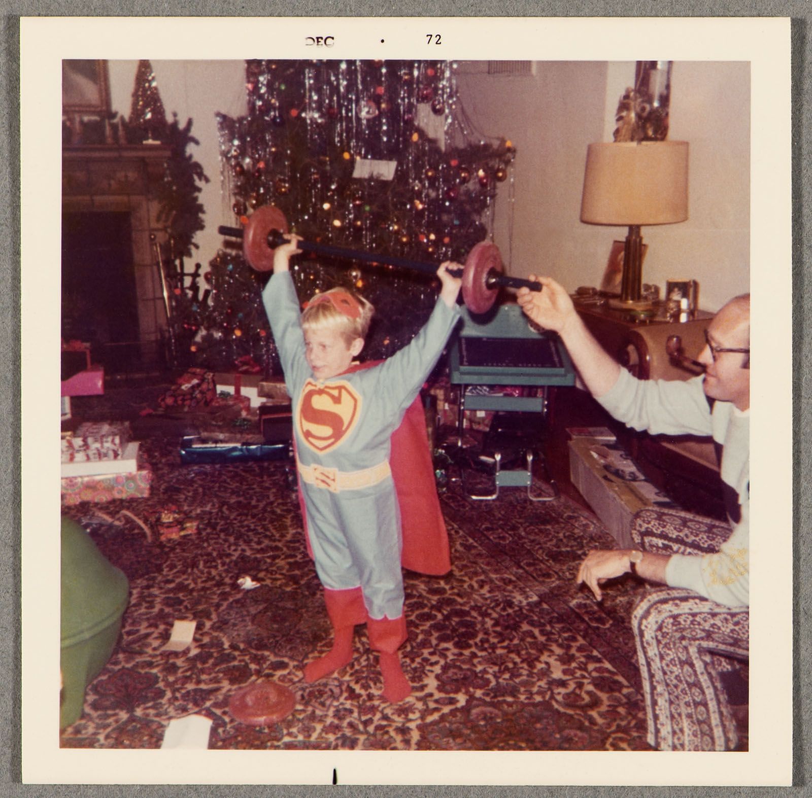 Unknown maker (US)-Superman with dumbbell(1972)Ektacolor print.jpg