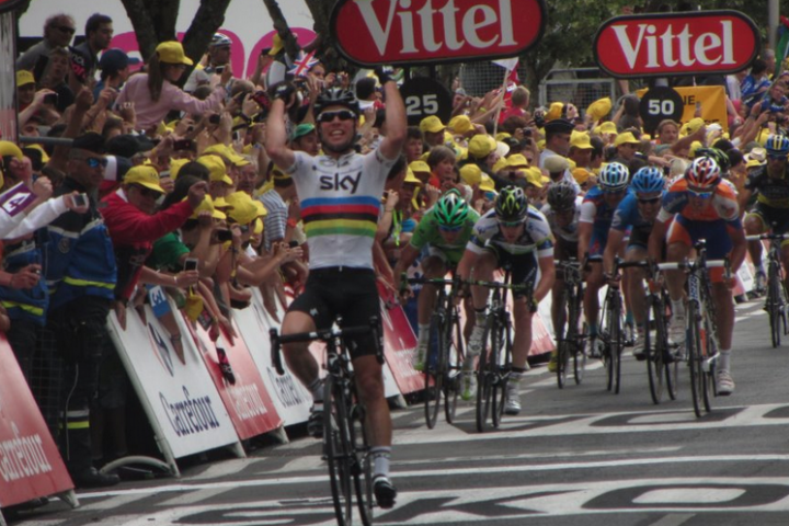 Tour de France: Cavendish auf der Linie