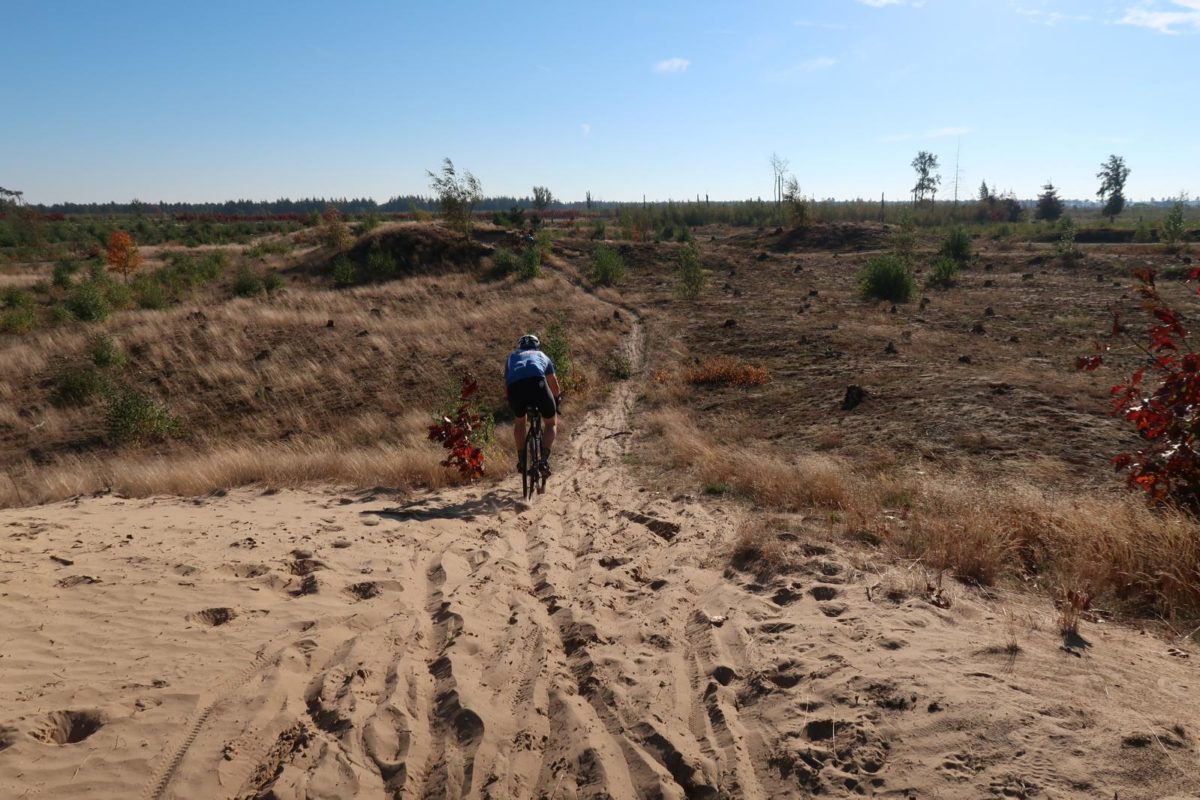 So war’s beim Pathfinder Giro CX in Eindhoven: Sehr viel tiefer Sand