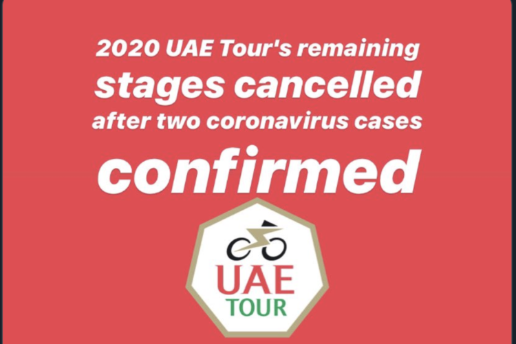 Corona-Virus im Peloton: UAE-Tour abgebrochen – Teams getestet