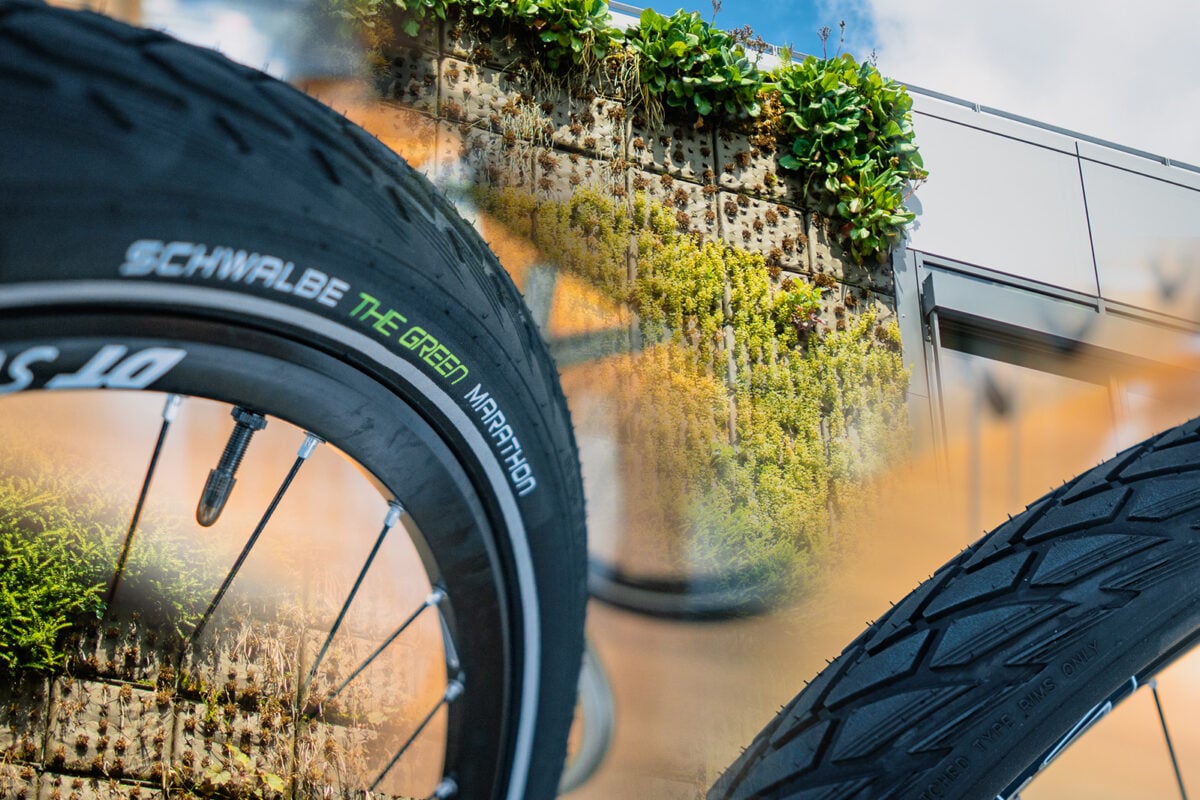 Neuer Schwalbe Green Marathon: Fahrrad-Reifen aus 70 % Recycling-Material